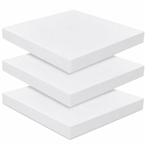 Frienda 3 Pack 3" x 20" x 20" Upholstery High Density Foam Cushion | 2.2 Density 50ild Replacement Square Cut to Size Foam Padding, Seat Couch for Patio Furniture Commercial Dinning Benches - size: 3 x 20 x 20 Inch