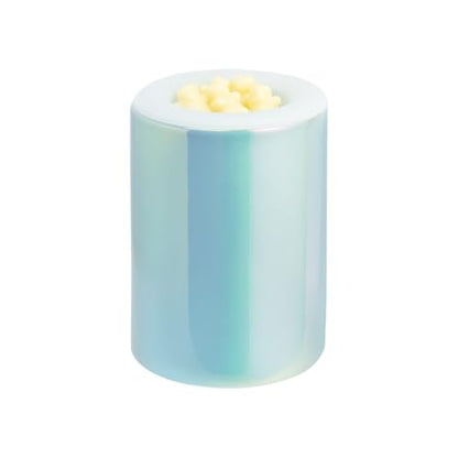 Happy Wax Iridescent Blue Mod Warmer with 3, 6, and 9 Hour Timer for Scented Wax Melts, Tarts & Cubes - Electric, Ceramic with Removable No Mess Silicone Wax Dish - color: Iridescent Blue