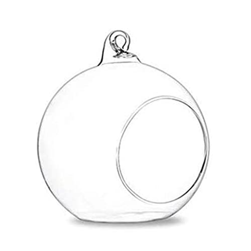 NUEAYMS Hanging Glass Planter Terrarium Globe Tea Light Candle Holder Succulents Vase Hanger Air Plant Terrarium for Home Wedding Party Indoor Outdoor Decoration 8cm
