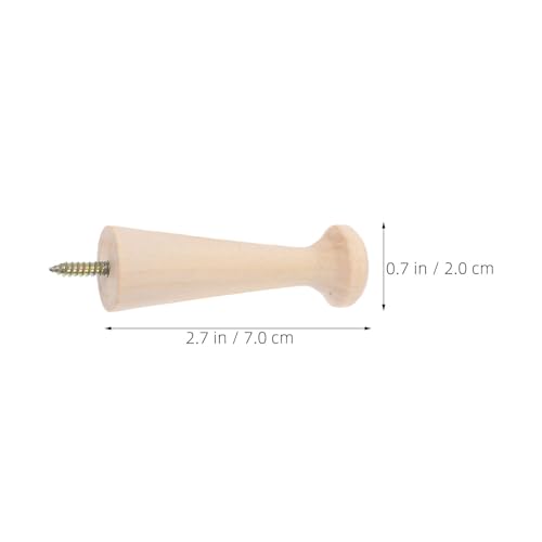 MAGICLULU 24pcs Wood Peg Coat Rack with Screw-in Shaker Pegs for Door Back Installation Paintable Wooden Wall Hooks for Household Storage of Hats and Purses