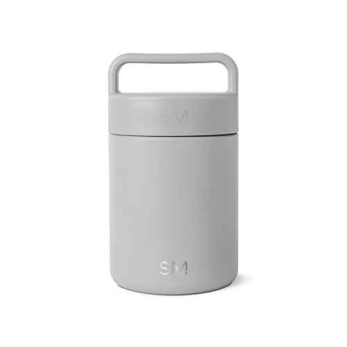 Simple Modern Insulated Food Jar with Handle | 12oz | Gray | Provision Stainless Steel Food Jar, Lunch Container | Leak Proof for Kids, Adults, Smoothie Bowl, Soup | Ice Gray - color: -Ice Gray, size: 12 Ounces