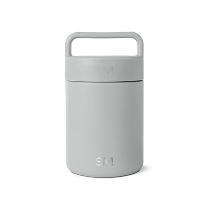 Simple Modern Insulated Food Jar with Handle | 12oz | Gray | Provision Stainless Steel Food Jar, Lunch Container | Leak Proof for Kids, Adults, Smoothie Bowl, Soup | Ice Gray - color: -Ice Gray, size: 12 Ounces