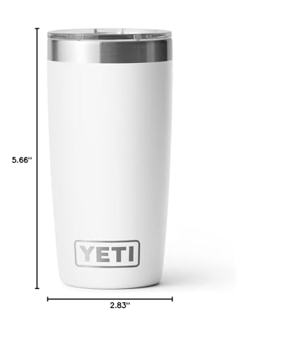 YETI Rambler 10 oz Tumbler, Stainless Steel, Vacuum Insulated with MagSlider Lid, White - color: White