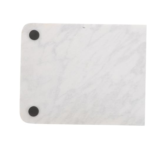 Marble Vanity Tray Decorative Organizer for Bathroom Kitchen Dresser Sturdy Natural with Non Slip Pads for Toiletries Essentials Elegant White Design