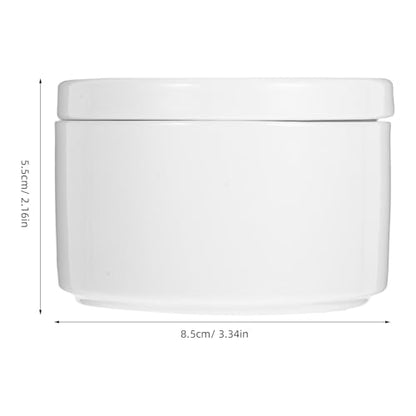 Cabilock Ceramic Jewelry Box with Lid Round Ring Case for Earrings Studs and Pendants Small Jewelry Box for Women Bedside Organizer for Daily Wear Desktop Decor 3.34 X 3.34 X 2.16 in