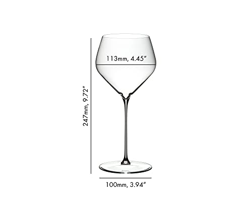 Riedel Veloce Chardonnay Wine Glasses Set of 2 - Crystal Glass - Dishwasher Safe 6330/97 | Crystal Glass Stemware with Wide Bowl Design & Elegant Fine Stem for White Wines, Enhances Aromas & Flavor, Dishwasher Safe - style: Chardonnay