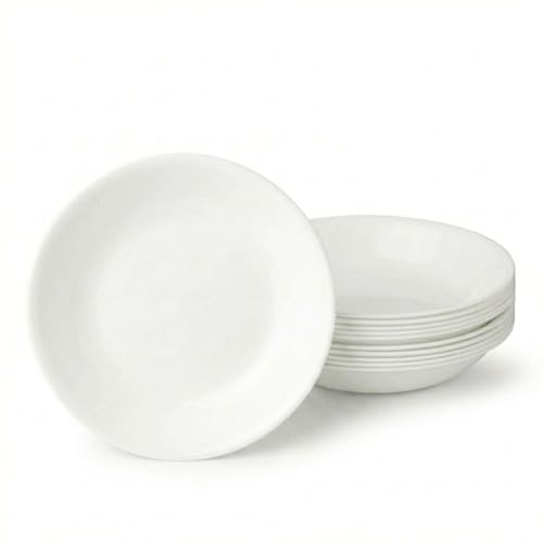 Corelle Vitrelle 6-Piece Bowl Set Triple Layer Glass and Chip Resistant, 20-Oz Lightweight Round Bowls, Winter Frost White - size: 20oz Bowls