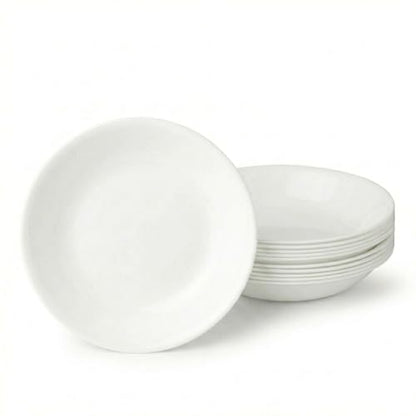 Corelle Vitrelle 6-Piece Bowl Set Triple Layer Glass and Chip Resistant, 20-Oz Lightweight Round Bowls, Winter Frost White - size: 20oz Bowls