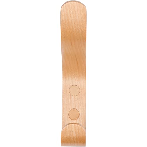 Plywood Wall Hooks Set of 4 Wood Coat Rack Hanging Clothes Hats Robes Towels (Birch) - color: Maple