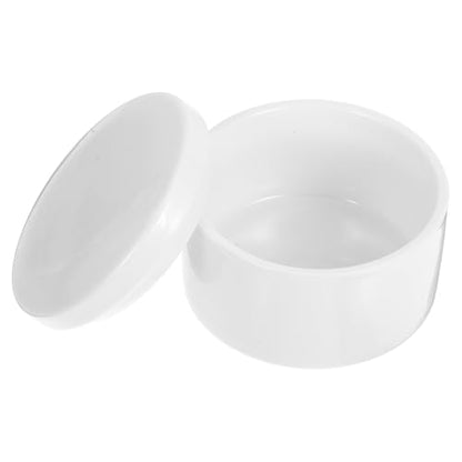Cabilock Ceramic Jewelry Box with Lid Round Ring Case for Earrings Studs and Pendants Small Jewelry Box for Women Bedside Organizer for Daily Wear Desktop Decor 3.34 X 3.34 X 2.16 in