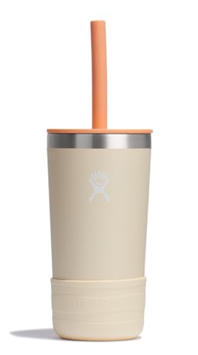 Hydro Flask Kids 12 Oz Tumbler with Lid and Straw for School - Insulated Stainless Steel in Coconut Cream - color: COCONUT