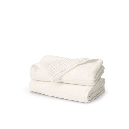 BOLL & BRANCH Turkish Ribbed Hand Towel Set, Cream | Set of 2 - 100% Organic Turkish Cotton - Soft Absorbent Quick Dry Luxury Spa Hand Towels, Textured Rib Weave - color: Cream, style: Turkish Ribbed