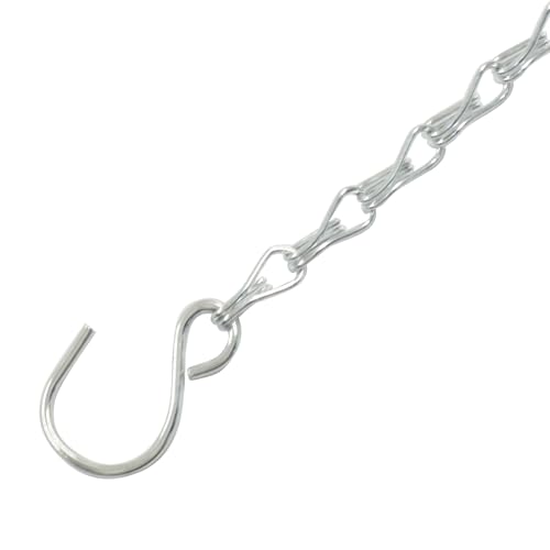 Zorfeter Hanging Chains, Plant Hangers, Silver, 3 Pack, 23 Inch | Replacement Hooks, Flower Pot Chains, For Planters/Bird Feeders and Lanterns