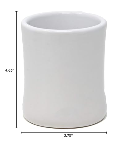 Funny Guy Mugs Classic Retro Diner Coffee Mug - Heavy Duty 10 Oz Stoneware Cup with Easy Grip Handle - Ideal for Hot and Cold Beverages (White, 10 Ounce) - color: White