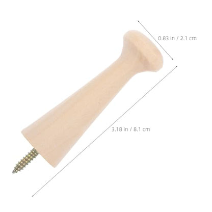 14pcs Wood Peg Wall Hooks for Hanging Clothes and Towels, DIY Painting Unfinished Spiral Screw Mount Wooden Hooks, Natural Looking Minimal Style for Bedrooms and Entryways