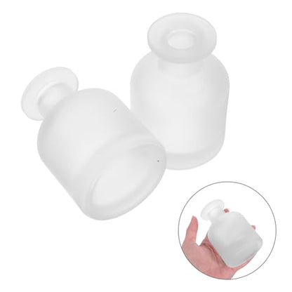Didiseaon 2pcs Glass Diffuser Bottles Essential Oil Diffuser for Fragrance Refill - color: White