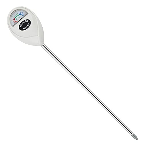 Censinda Soil Moisture Meter, Long Probe Soil Moisture Monitor for House Plants, Soil Hygrometer Moisture Sensor for Indoor & Outdoor, Garden, Farm, Lawn Plant Care, No Battery Needed(White) - color: White-Longprobe