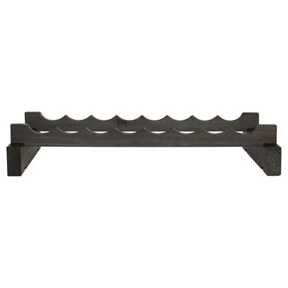 8 Bottle Wide Wine Rack Dark Stain - color: Dark Stain