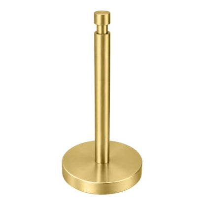 3.9lbs Heavy Duty Paper Towel Holder Countertop Weighted Base Gold | Stainles Steel,Modern Standing Countertop Dispenser for Kitchen,Easy One-Handed Tear - color: Gold