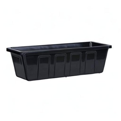 Root & Vessel Poly-Pro Plastic Flower Box Planter, Black, 18-Inch - color: Black, size: 18-Inch