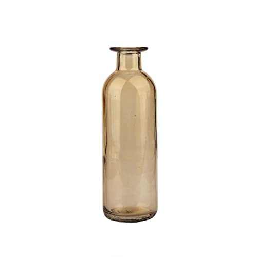 Glass Bud Vase, 1pc Small Vases for Flowers, Decorative Glass Bottles, Mini Flower Vases Centerpiece for Wedding, Vintage Vase for Rustic Home Decor, Living Room, Office Desk (Small-Yellow) - color: Small-yellow