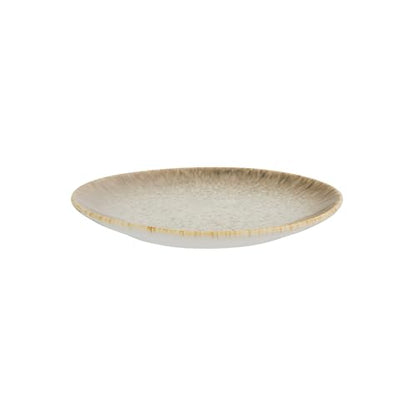 Yellowstone 4-Piece Rainwater Salad Plate Set – Durable Stoneware Plates with Reactive Glaze Finish, 8.25-Inch Diameter, Microwave & Dishwasher Safe – Rustic Modern Everyday Dinnerware