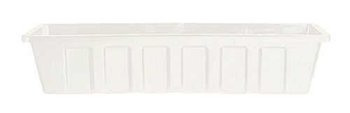 Novelty Poly-Pro Plastic Flower Box Planter, White, 18-Inch - color: White, size: 18-Inch