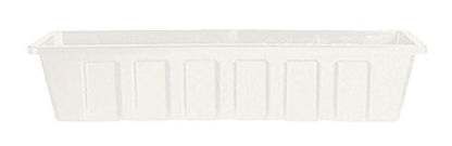 Novelty Poly-Pro Plastic Flower Box Planter, White, 18-Inch - color: White, size: 18-Inch