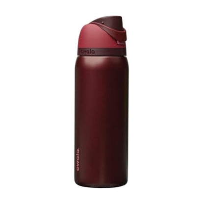 Owala FreeSip Stainless Steel Water Bottle 32 oz Black Cherry - color: Black Cherry, size: 32 Ounces