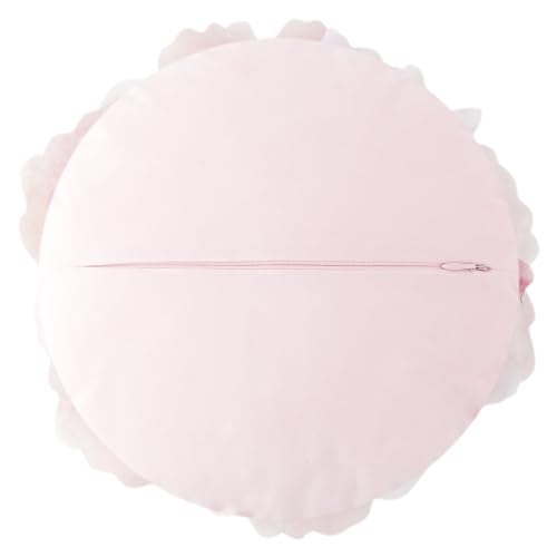 OiseauVoler 3D Peony Flower Decorative Throw Pillow with Insert Included | Handmade Cute Round Pillow Cushion Aesthetic for Couch Bed Home Decor Red Gradient 12 Inch
