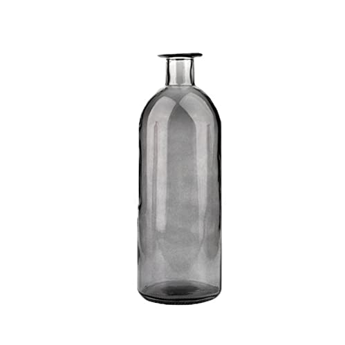 Glass Bud Vase, 1pc Small Vases for Flowers, Decorative Glass Bottles, Mini Flower Vases Centerpiece for Wedding, Vintage Vase for Rustic Home Decor, Living Room, Office Desk (Small-Gray) - color: Small-gray