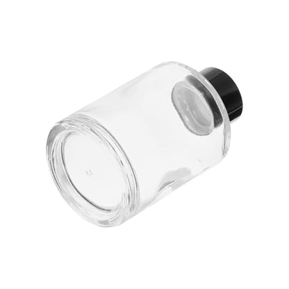 HARFINGTON 80ml/2.7oz Empty Glass Diffuser Bottle 3.4" x 2" Refillable Fragrance Accessories Aromatherapy Jar Container for Replacement Reed Diffuser DIY Home Bathroom Transparent - size: 2.7 Ounces