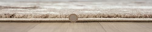 Keen Home Design Abstract Non-Shedding Runner Rug, Soft Thick Pile, 2x8 | Polypropylene High Pile, Jute Back; Ideal For Hallway, Bedside, Home Office - color: Skies Beige, size: 2'8" x 7'7" (Runner)