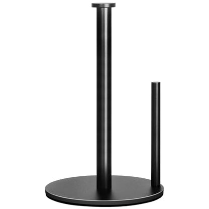 Paper Towel Holder Countertop, OBODING, Black Kitchen Paper Towel Holder Stand for Kitchen and Bathroom Organization, Stainless Steel Paper Towel Holders for Standard and Large Rolls (Matte Black) - color: Black