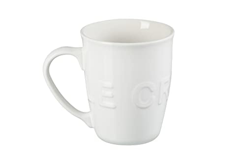 Le Creuset Stoneware Extra-Large Logo Coffee Mug, 20oz., White - color: White, size: 20 Ounces