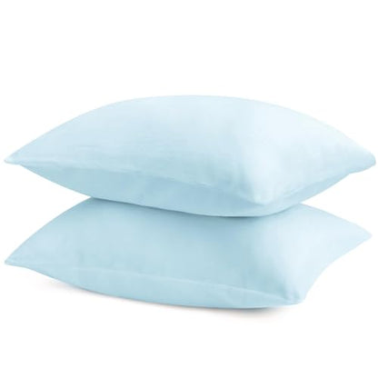 BEDELITE Flannel King Size Pillow Cases Set of 2, Blue, 20x36 Inches | Super Cozy Fuzzy Velvet Pillow Shams with Zipper Closure, Soft Fleece Pillowcases for Bedroom, Sofa, Couch, All-Season Use - color: Blue, size: 36" x 20" (Pack of 2)