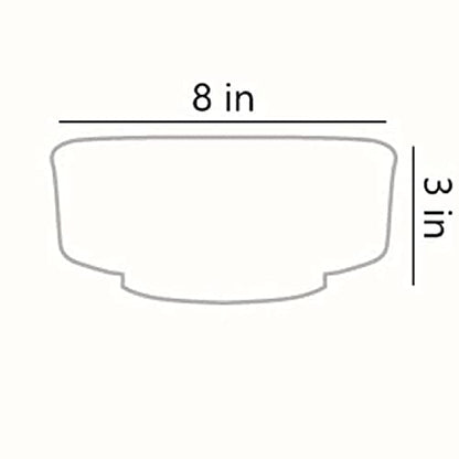 The HC Companies 8 Inch Round Plastic Succulent Capri Bowl 8"x8"x3" in Faux Concrete Color with Copper Band - color: Faux Concrete W/Copper, size: 8"