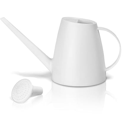 Plastic Watering Can - for Indoor and Outdoor House Plant Garden - with Long Spout - 1/2 Gallon - White - color: White
