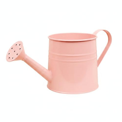 Long Spout Iron Watering Can for Indoor & Outdoor Plants, Durable Metal Design with Precise Flow Control (1 Pack) - color: Pink
