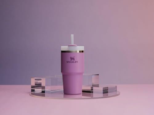 STANLEY Quencher H2.0 Flow State Tumbler, 20 oz, Lilac | Straw and 3-Position Lid | Cup Holder Compatible for Travel | Insulated Stainless Steel Cup | BPA-Free - color: Lilac, style: Classic
