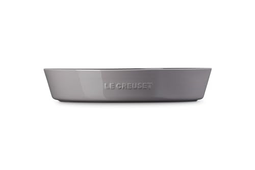 Le Creuset Stoneware Signature Oval Chip and Dip Platter, 13", Oyster - color: Oyster