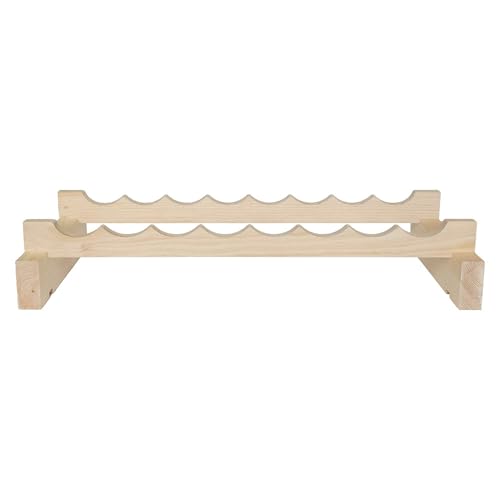 8 Bottle Wide Wine Rack Natural Pine - color: Natural Pine