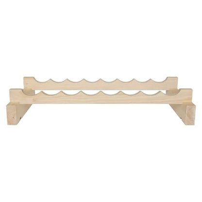 8 Bottle Wide Wine Rack Natural Pine - color: Natural Pine