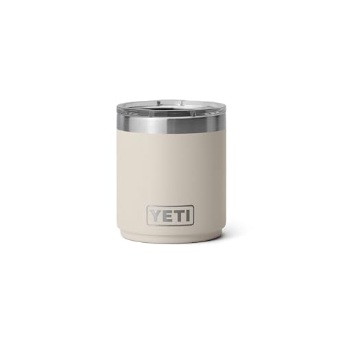 YETI Rambler 10 oz Ceramic Lined Lowball 2.0, Vacuum Insulated with MagSlider Lid, Cape Taupe - color: Cape Taupe