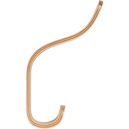 Plywood Wall Hooks Set of 4 Wood Coat Rack Hanging Clothes Hats Robes Towels (Birch) - color: Maple