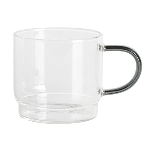 Gibson Soho Lounge Stackable Glass Espresso Cups with Rack, 4-Piece Set, 3.8oz – Durable Glass Coffee Cups - color: Espresso Cups with Rack (4-Piece), size: 3.8 Ounces