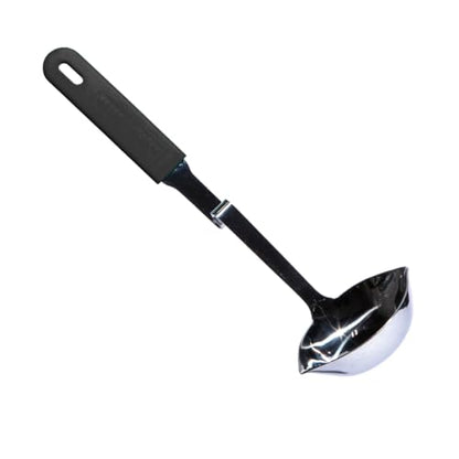 Souper Cubes Soup Ladle Stainless Steel with Patented Pot Hook, Charcoal | Durable Stainless Steel Ladle Hooks to Your Pot to Help Prevent Drips and Keep Counters and Stovetop Clean - color: Charcoal, size: Ladle 1-Pack
