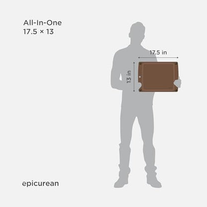 Epicurean All-In-One Cutting Board with Non-Slip Feet and Juice Groove - Non-toxic, Dishwasher Safe, Made in the USA, 17.5" x 13", Nutmeg - color: Nutmeg/Brown, size: 17.5"L x 13"W