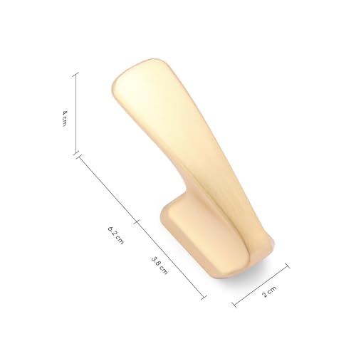 SARIHOSY5 Packs Coat Hooks,Metal Hooks for Clothes, Hats, Bags, Towels, Keys(Frosted Gold) - color: Gold(Frosted)