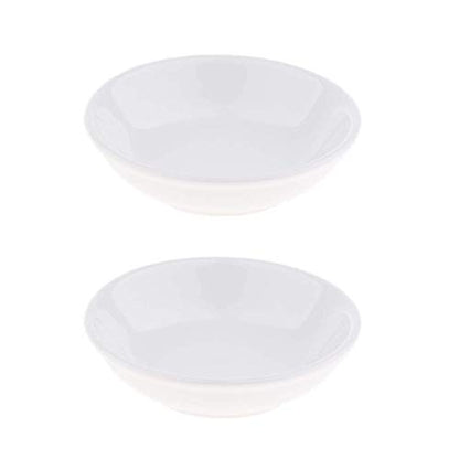 2Pcs Round Replacement Ceramic Dish 3.8 Inch for Electric Oil Aromatherapy Burner/Warmer, Lamp Wax Tart Oil Warmer Round, White (TCD00002)